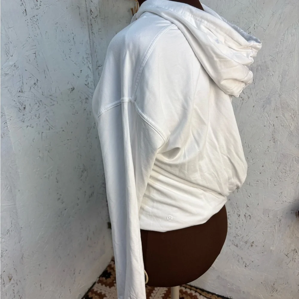 Lululemon Twisted and Tucked Heavyweight White Hoodie Size 8